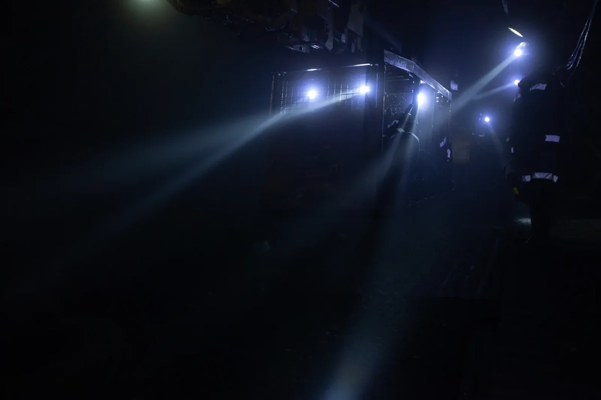 Chegdomyn, Russia. 2019. A mine cart before descending into the coal mine.