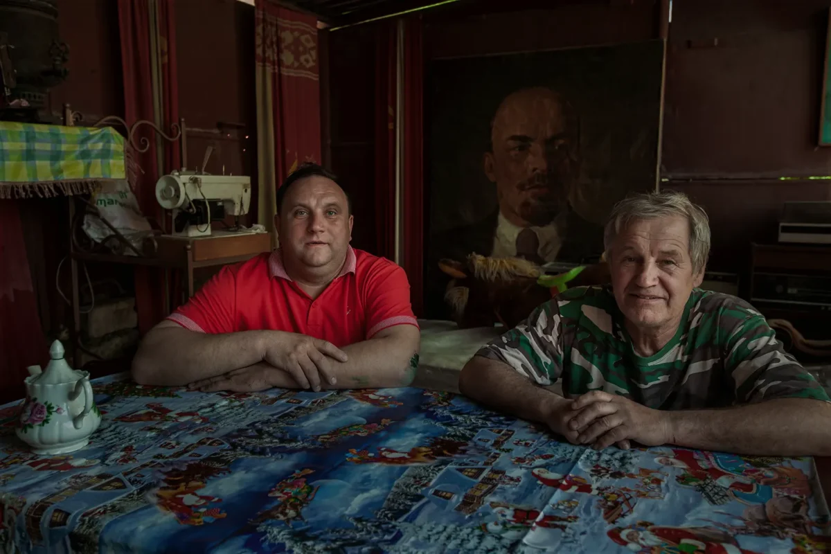 In a private home in Yelets, a father and son collect old Soviet symbols as antiques.