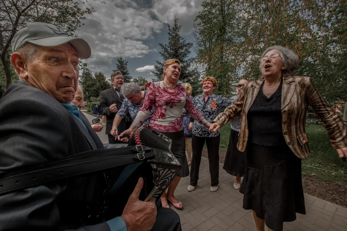 Dancing and public festivities—the most moving and traditional part of Victory Day, established in 1945 and never interrupted since.