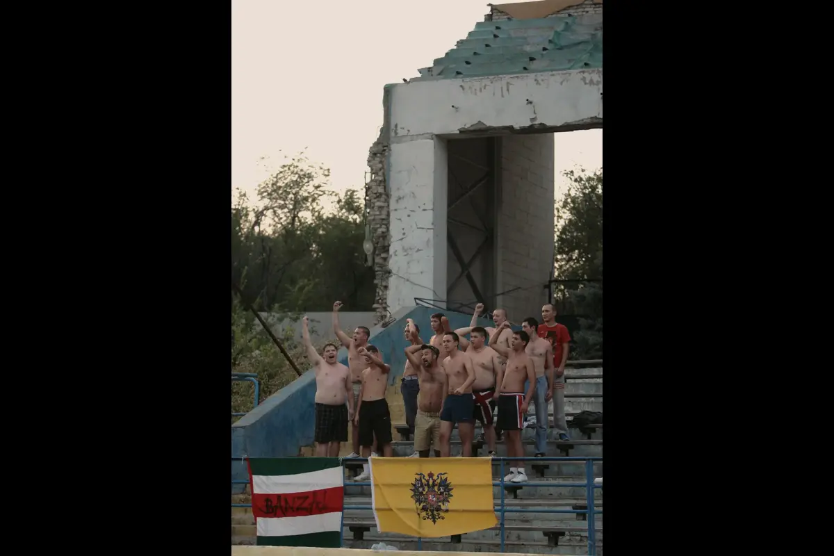 Hools during a football match.