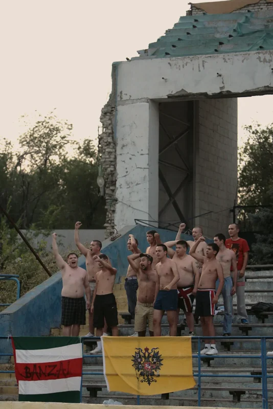 Hools during a football match.